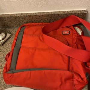 Red Tumi Messenger Bag
